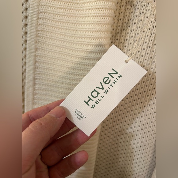 Haven Well Within Organic Cotton Honeycomb Shawl Cardigan - Picture 5 of 8